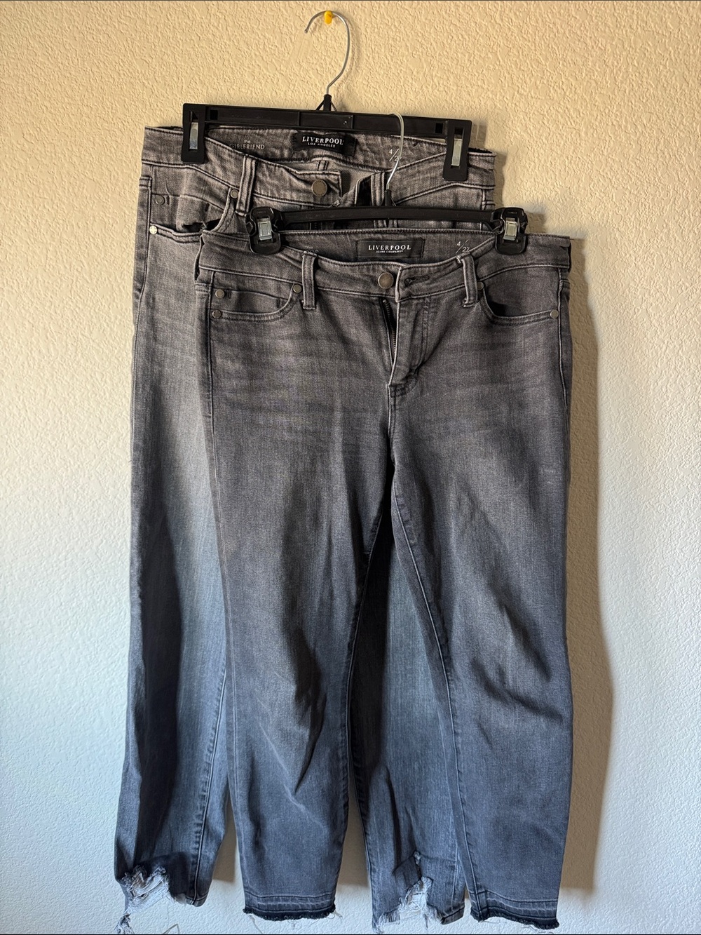 Liverpool Women's Gray Washed Denim Jeans